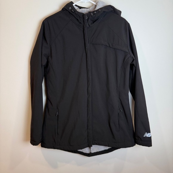 New Balance Jackets & Blazers - New Balance Womens Softshell Jacket Full Zip Gray Fleece Lined Large